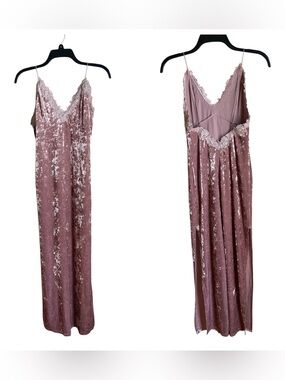 Tobi Velvet Lace Formal Rose Pink Dress Size Small